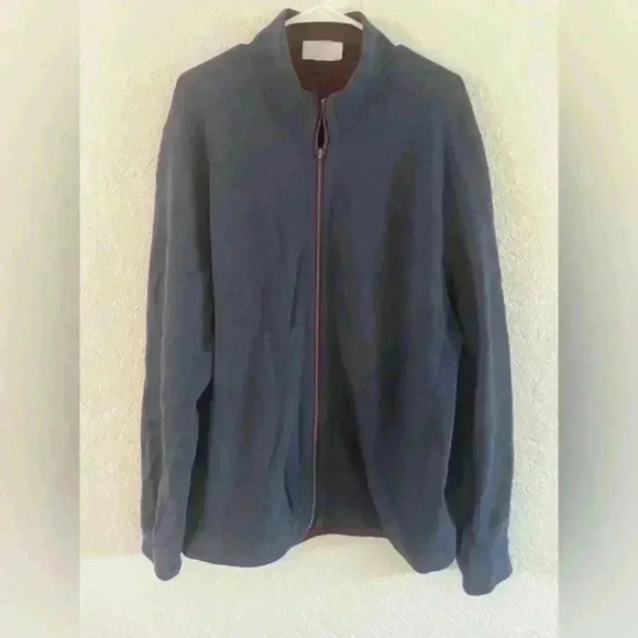 Tommy Bahama Flip Coast Full-Zip Reversible Sweatshirt Navy/ Burgundy size XL - Picture 1 of 5
